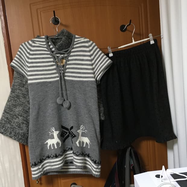 모리 케이프 폼폼이 코디셋 