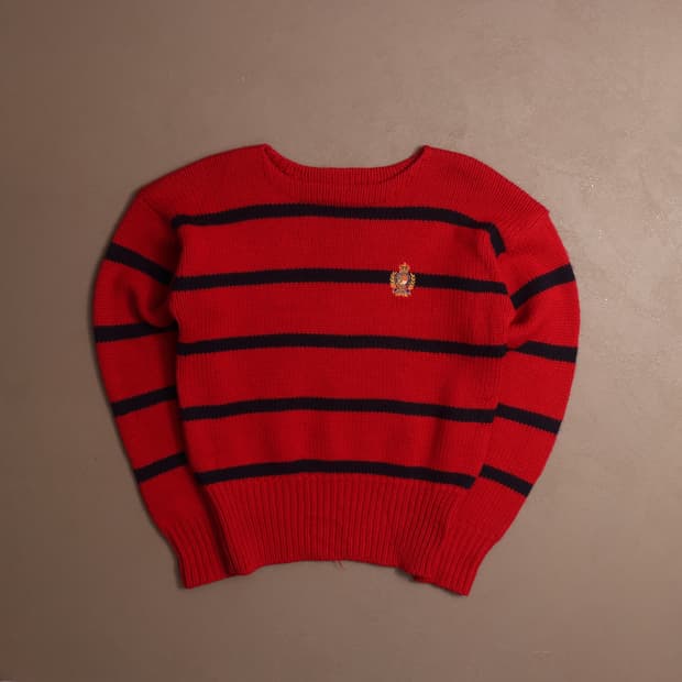 90's 폴로 랄프로렌 헤리티지 로고 헤비울니트 A1386