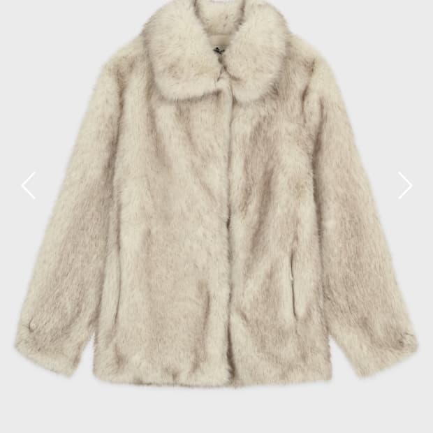 (아이보리) 새상품 시눈 헤비 믹스 퍼자켓