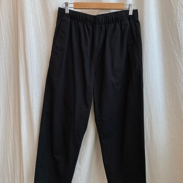 MUJI 블랙 밴딩팬츠(M-L)