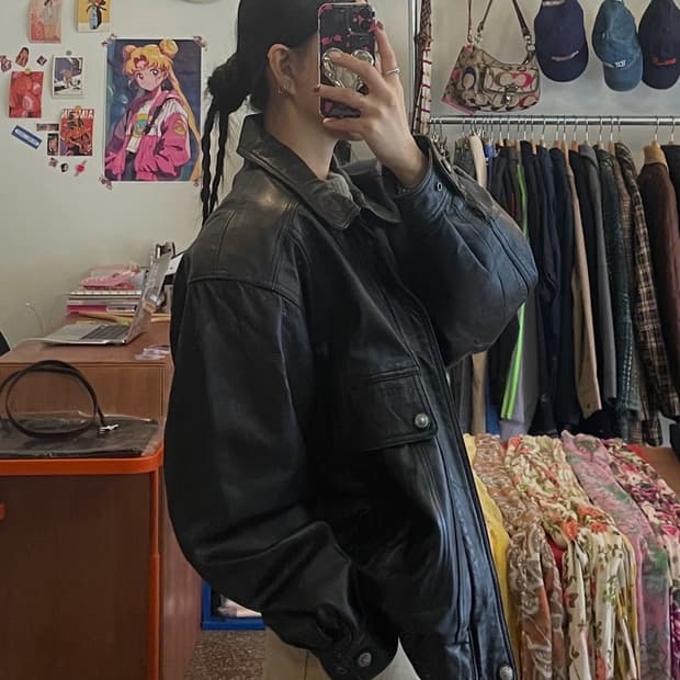 런던포그 양가죽 봄버자켓 [무배]