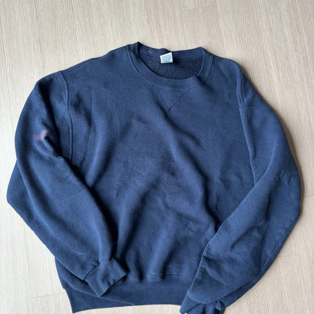 빈티지 러셀 navy 스웻셔츠