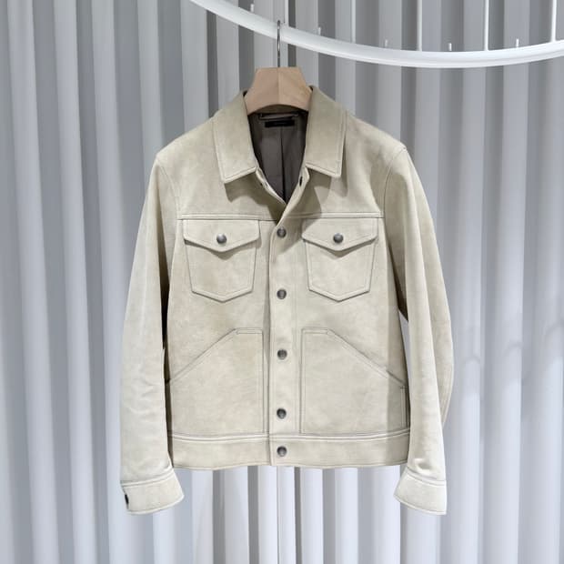 (A+/48) / 톰포드 베이지 버터리 스웨이드 웨스턴 자켓
