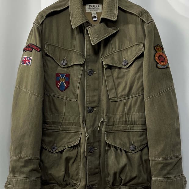 폴로 랄프로렌 hbt 아이코닉 브리티쉬 밀리터리 유니언잭 필드자켓