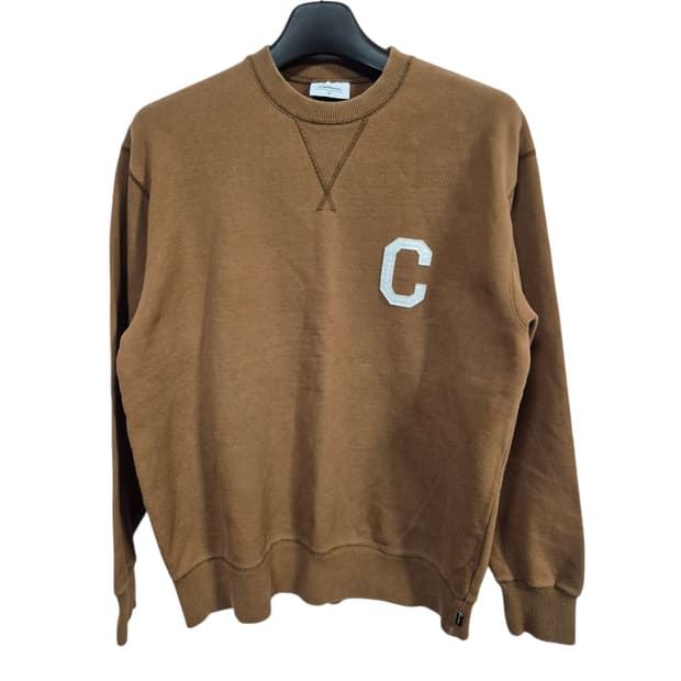 커버낫 C 로고 브라운 맨투맨 티셔츠