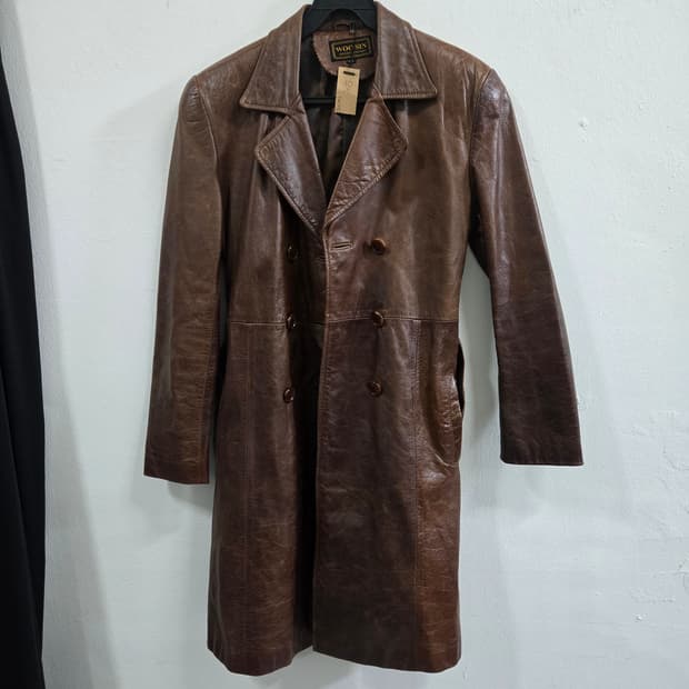 가죽 코트 브라운 66사이즈