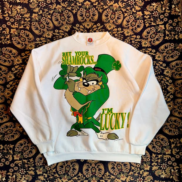 90s 빈티지 툴텍스 워너브라더스 루니툰즈 TEZ 스웻셔츠