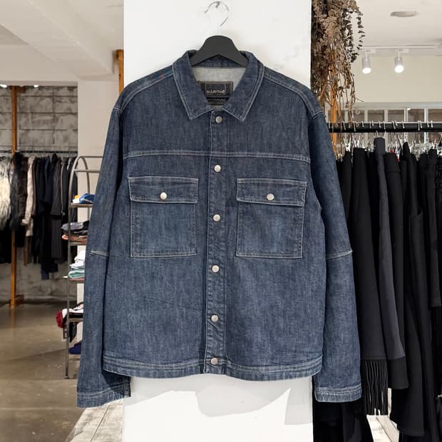 마리떼 프랑소와 저버 데님 스냅버튼 포켓 자켓