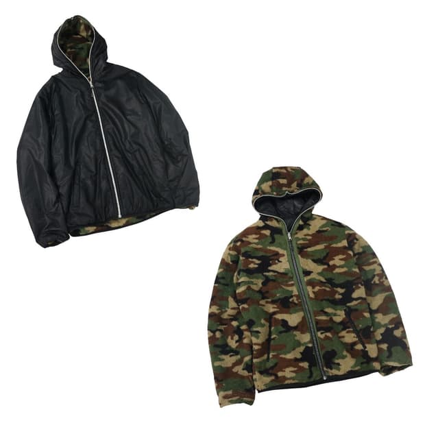 THE SHOP TK 믹스파이스 리버시블 카모 플리스 후드 자켓 (XL)