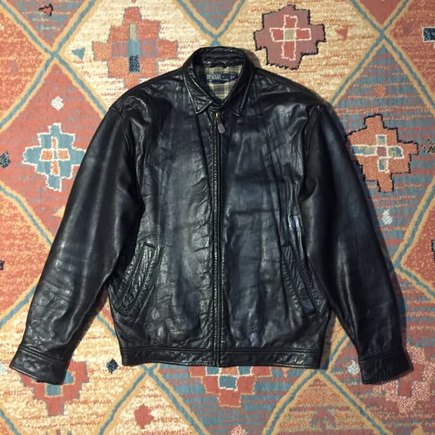 90‘s 폴로 맥스웰 레더자켓