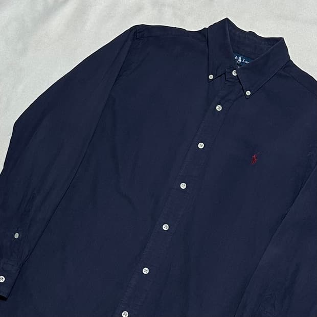 M 폴로랄프로렌 커스텀핏 네이비 코튼 셔츠 