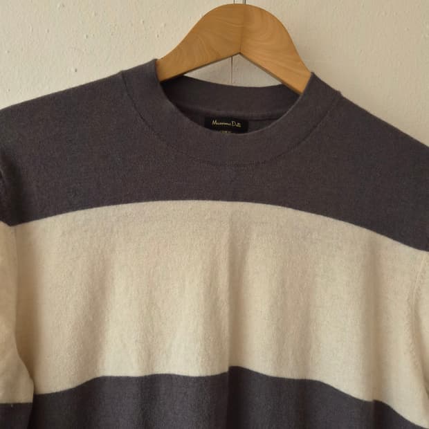 마시모뚜띠 남성 배색캐시미어니트 L사이즈