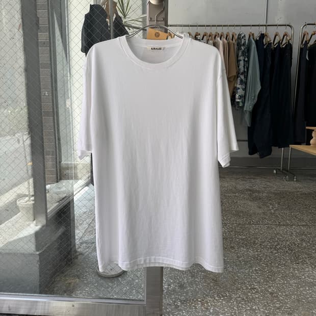 AURALEE Rust Plating Crew Neck T-Shirt