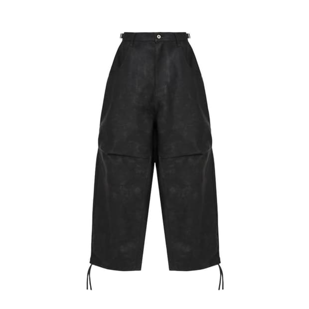 [L] MJD 코인서울 3D KNEE 에코 레더 팬츠 블랙