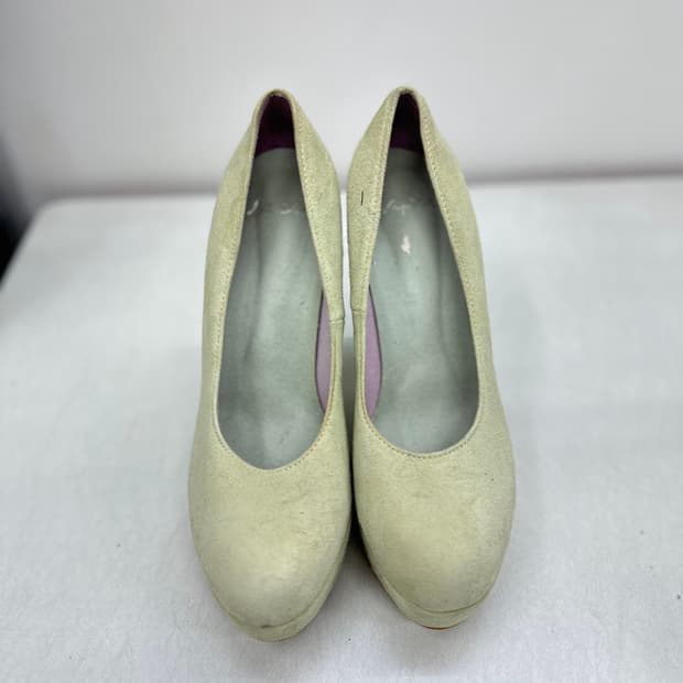 민트 스웨이드 웨지 힐 