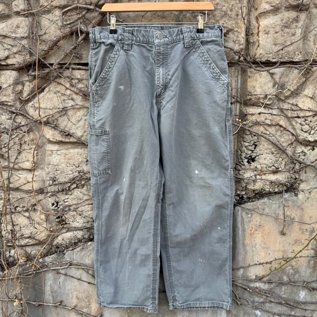 00s 칼하트 빈티지 b151 fat 큰가죽탭 카펜터 싱글니 워크 팬츠