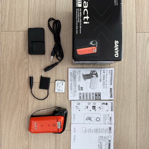 풀박스🧡 산요작티 Sanyo Xacti DMX-CG11 오렌지 캠코더