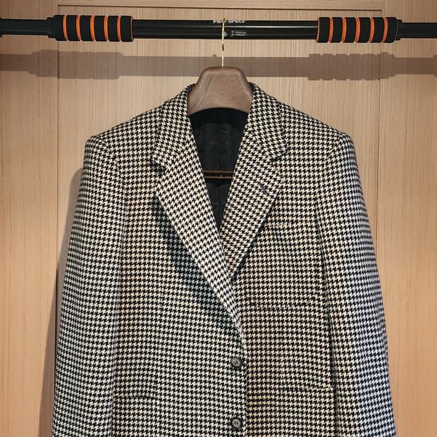 하운드투스 체크 모직자켓 M