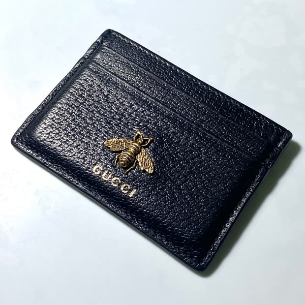 [정품] GUCCI 구찌 애니멀리에 소가죽 카드지갑