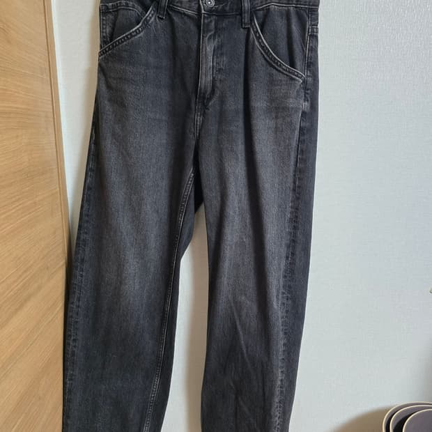 유니클로 와이드데님 블랙