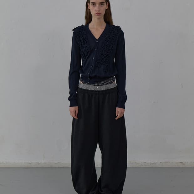LAYERED CHECK SWEATPANTS