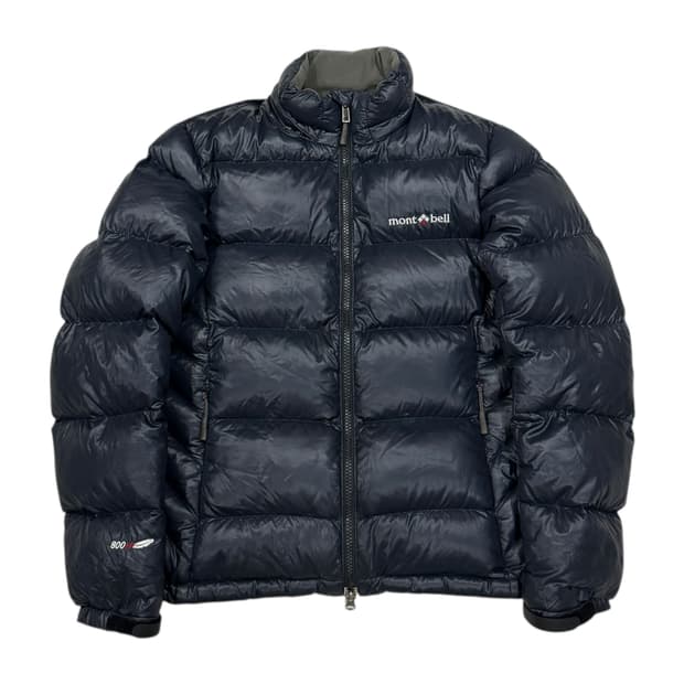 몽벨 빈티지 퍼텍스 EX800 우먼 딱붙핏 네이비 경량패딩 자켓 S