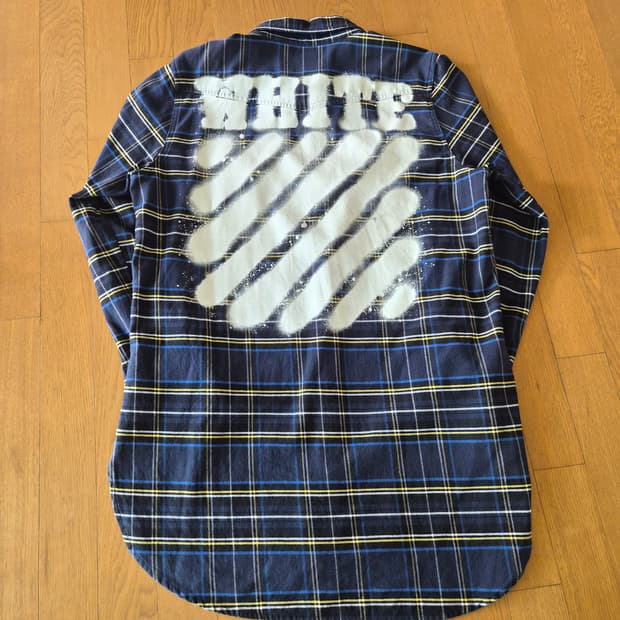 (정품) 오프화이트 강다니엘 플란넬 셔츠 L사이즈 (명품 남자 여자 옷)