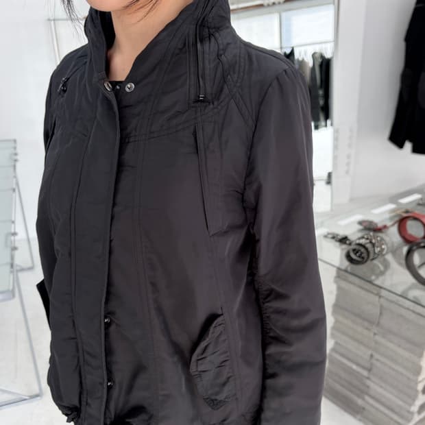 japan vintage 지퍼 절개 후디 봄버 자켓