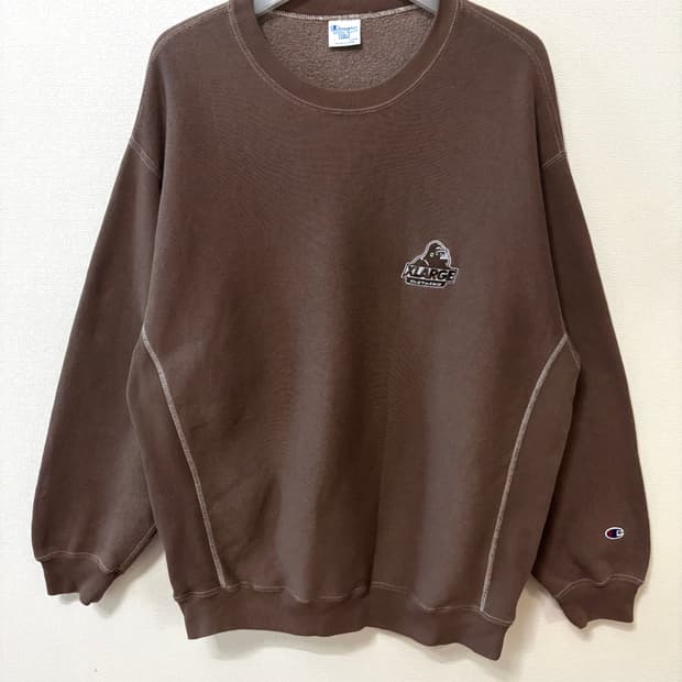 C-LARGE X Champion Reverse weave 웜업 스웻셔츠