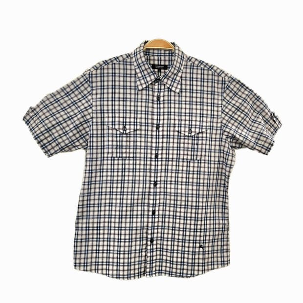 Burberry Black Label 실버라인 체크셔츠