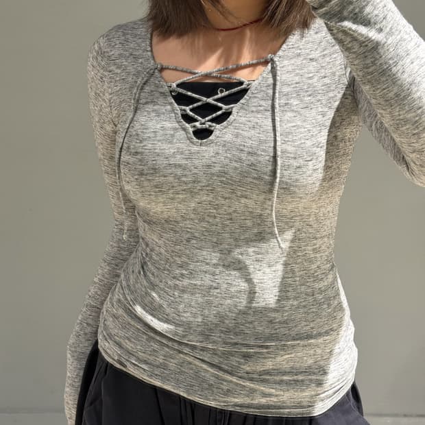 Hollister eyelet detail long sleeve