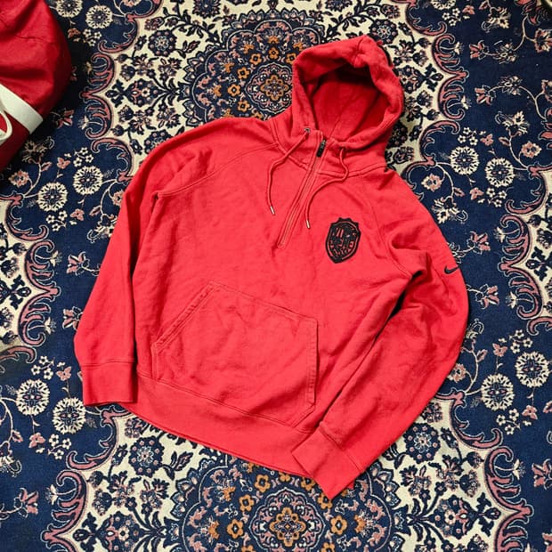 나이키(Nike) 코튼 후드 하프집업