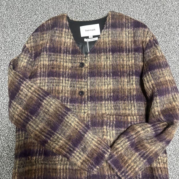 토니웩 모헤어 울 블루종 퍼플 xl