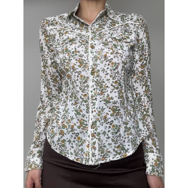 빈티지 웨스턴 플로럴 셔츠