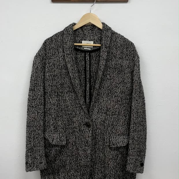 [36] 이자벨마랑 에뚜왈 헤링본 싱글 자켓 헤링본 코트