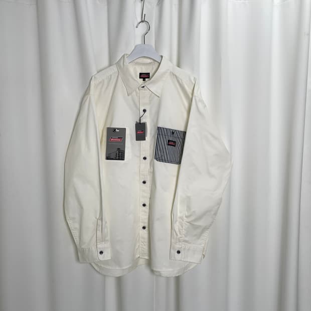 DICKIES 디키즈 화이트 롱슬리브 워크셔츠