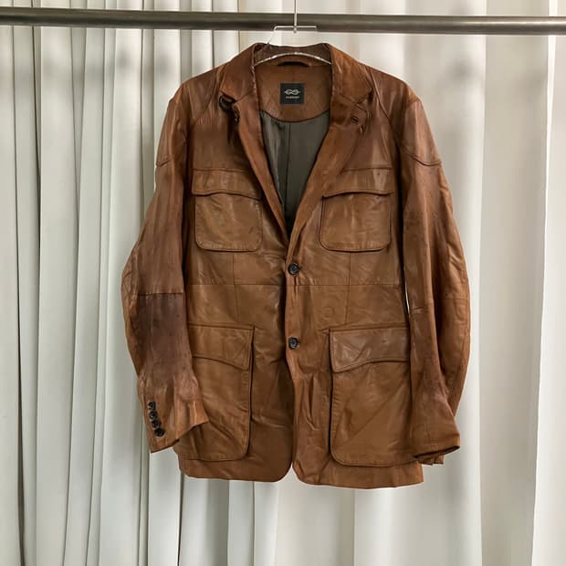 D'URBAN 브라운 양가죽 자켓 L