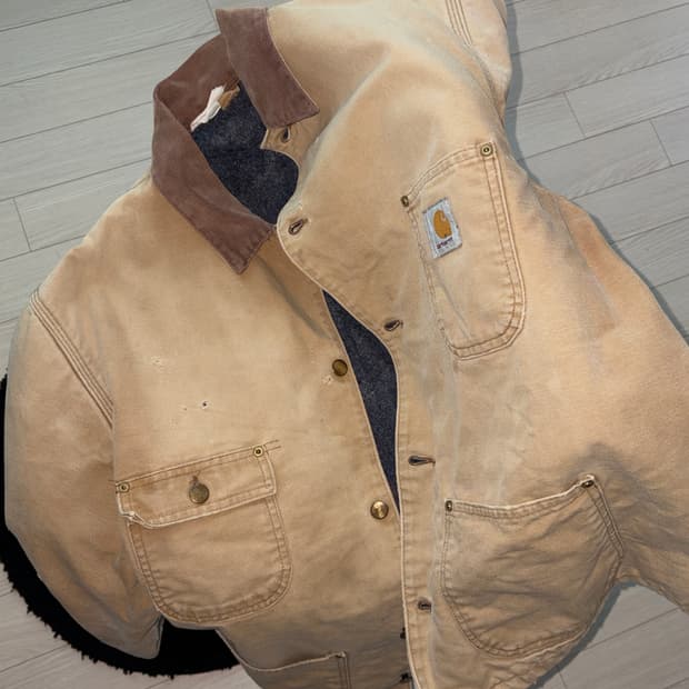 80-90s 칼하트 캔버스 덕 미시간 초어 자켓 USA (103)