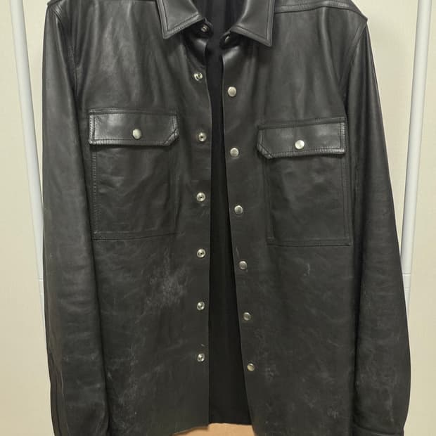 릭오웬스 탐포나토 레더셔츠자켓 50