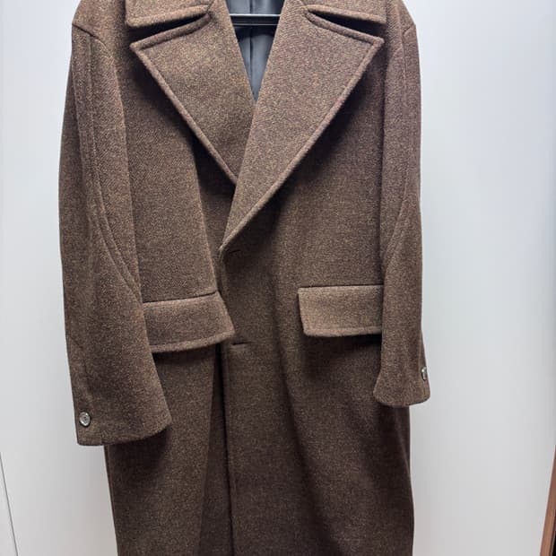 메종미네드 브라운 하프 더블 코트 S