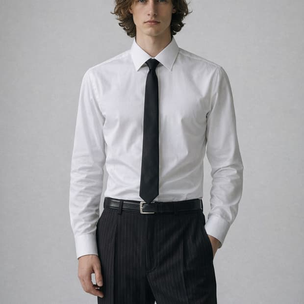 (미개봉새상품)엘르옴므 ELLE HOMME 화이트 스트레치 셔츠