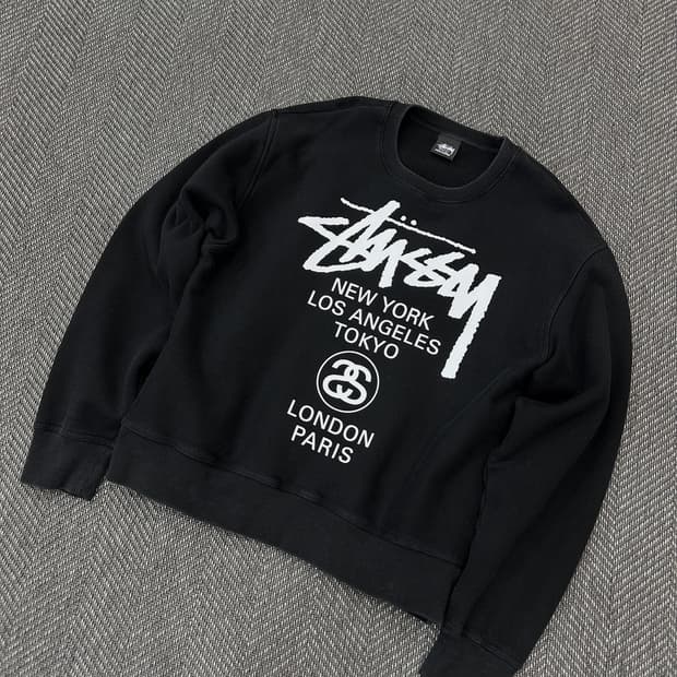 정품 스투시 월드투어 맨투맨L