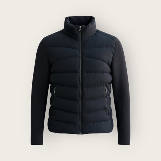 105/ 타임옴므 19FW 스웨이드 구스 니트패딩