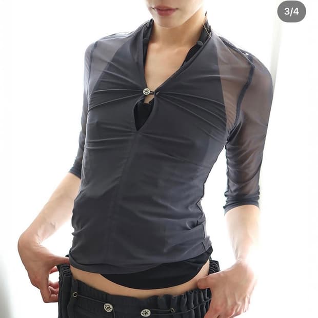 Ulika sanctus nape mesh top (midnight)