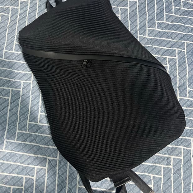 플리츠플리즈 백팩 블랙