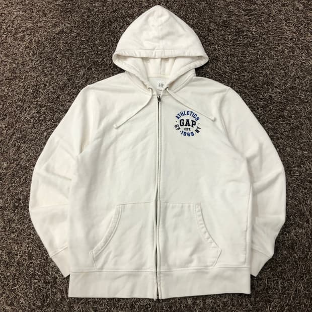 갭 화이트 후드집업