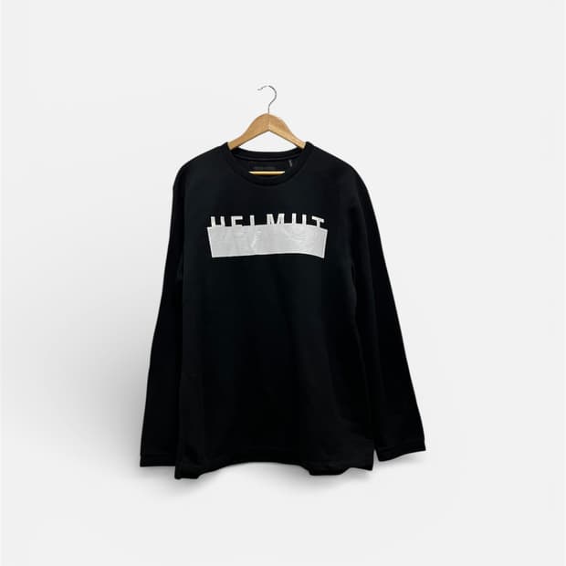 헬무트랭 블랙 로고 긴팔 티셔츠 맨투맨 L