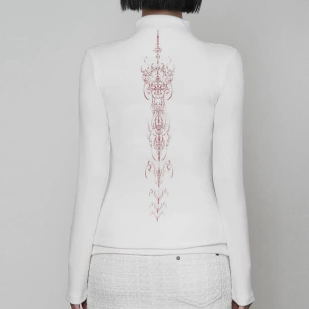 에트오소메 Pocket Half-turtleneck Button Long