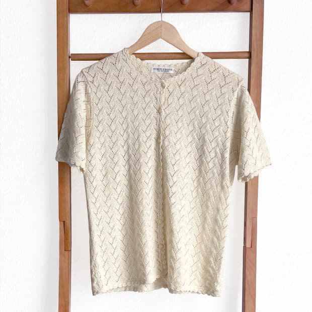 여름 숲속 레이스 니트