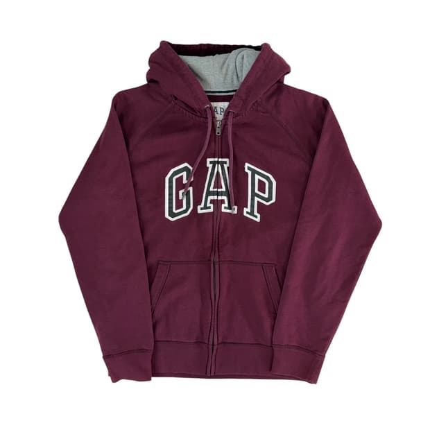 갭 버건디 후드집업 man s